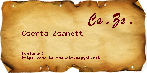 Cserta Zsanett névjegykártya