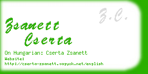 zsanett cserta business card